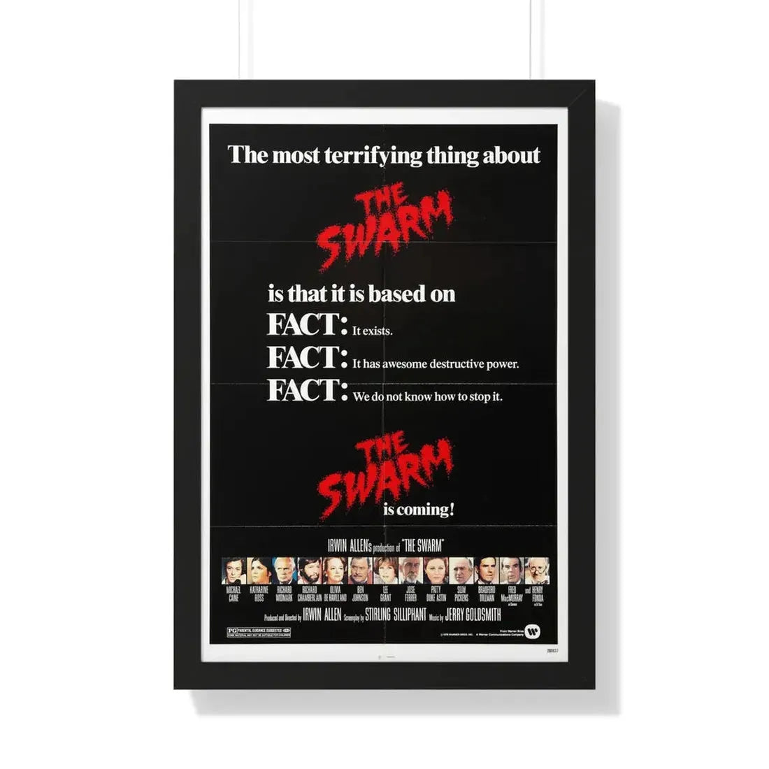 THE SWARM (TEASER) 1978 - Framed Movie Poster 20" x 30" Black - The Sticker Space