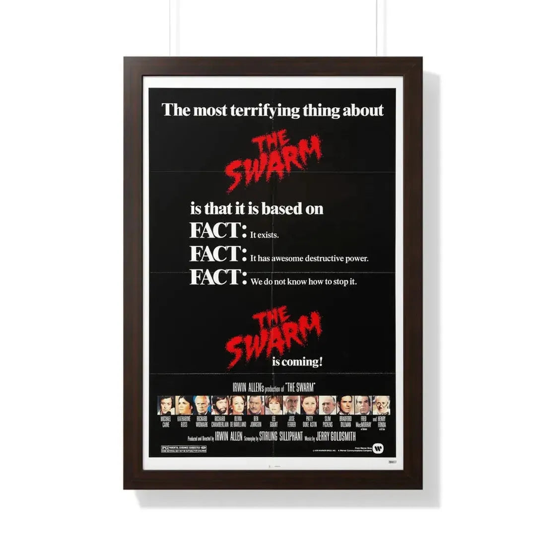 THE SWARM (TEASER) 1978 - Framed Movie Poster 20" x 30" Walnut - The Sticker Space