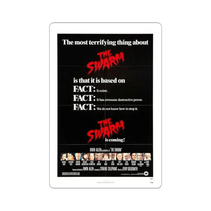 THE SWARM (TEASER) 1978 Movie Poster - STICKER Vinyl Kiss-Cut Decal 3 Inch White - The Sticker Space