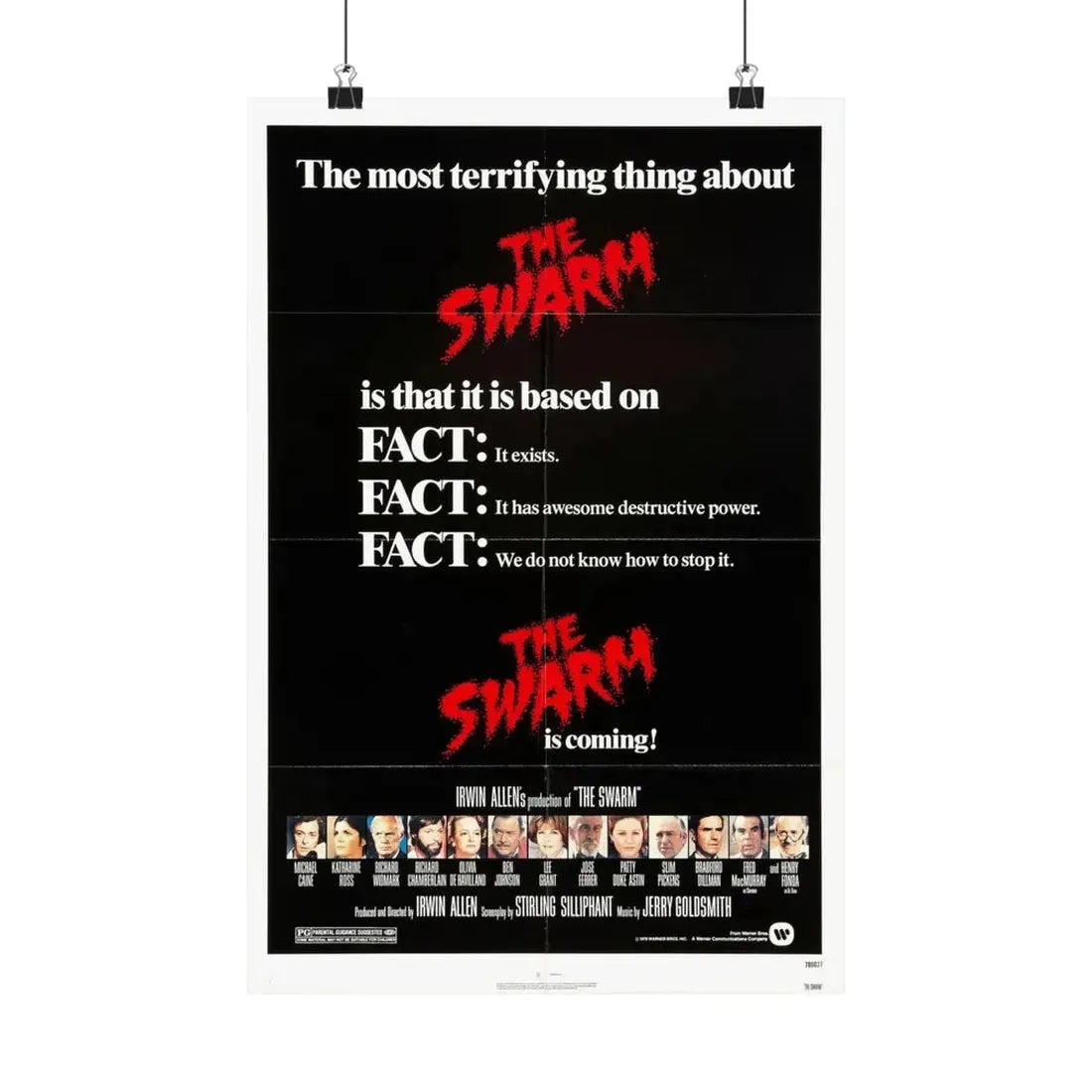THE SWARM (TEASER) 1978 - Paper Movie Poster 12″ x 18″ Matte - The Sticker Space
