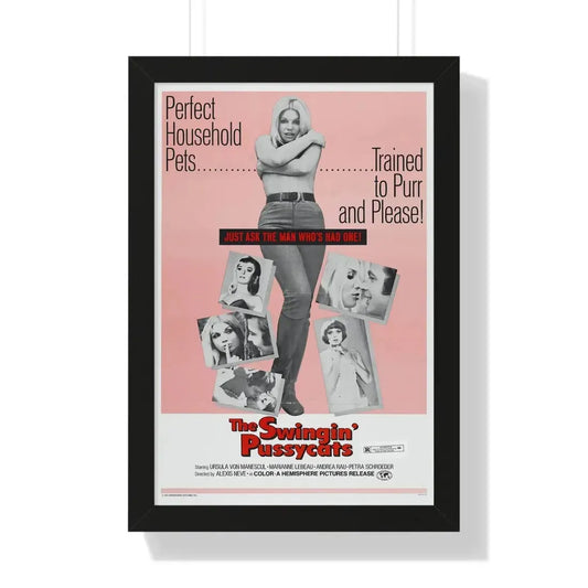 THE SWINGIN' PUSSYCATS 1969 - Framed Movie Poster 16″ x 24″ Black - The Sticker Space