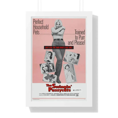 THE SWINGIN' PUSSYCATS 1969 - Framed Movie Poster 16″ x 24″ White - The Sticker Space
