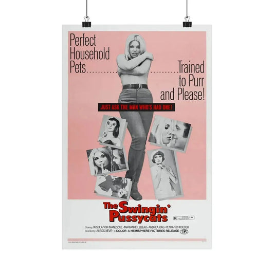 THE SWINGIN' PUSSYCATS 1969 - Paper Movie Poster 12″ x 18″ Matte - The Sticker Space