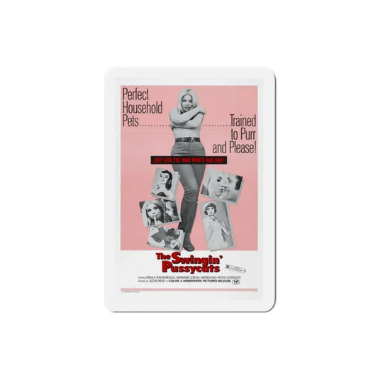 The Swingin' Pussycats 1973 Movie Poster Refrigerator Magnet 2 Inch - The Sticker Space