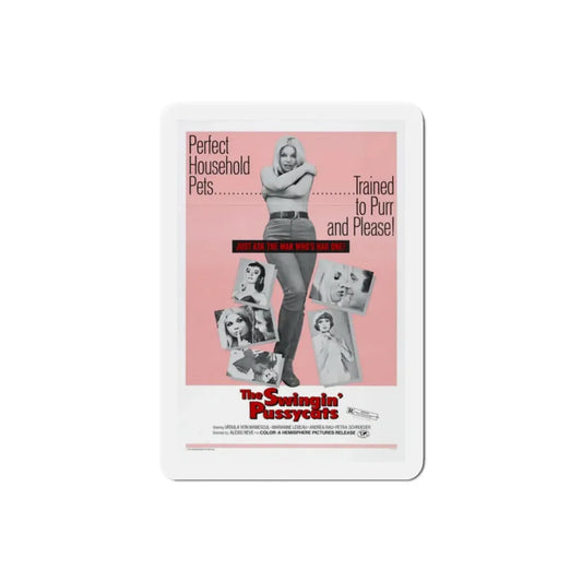 The Swingin' Pussycats 1973 Movie Poster Refrigerator Magnet 2 Inch - The Sticker Space