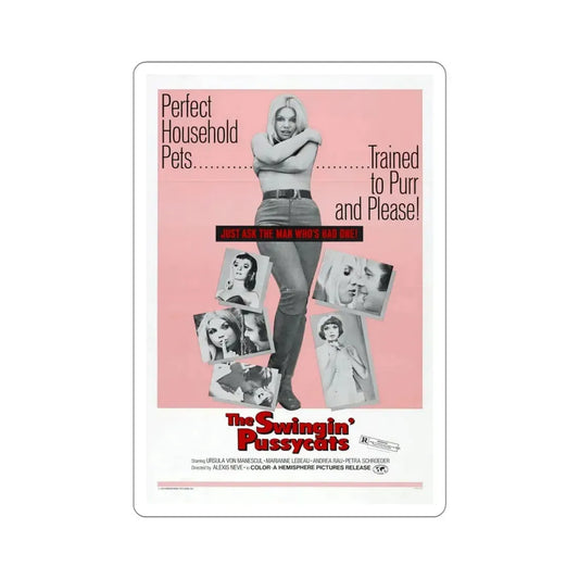 The Swingin' Pussycats 1973 Movie Poster STICKER Vinyl Die-Cut Decal 6 Inch - The Sticker Space