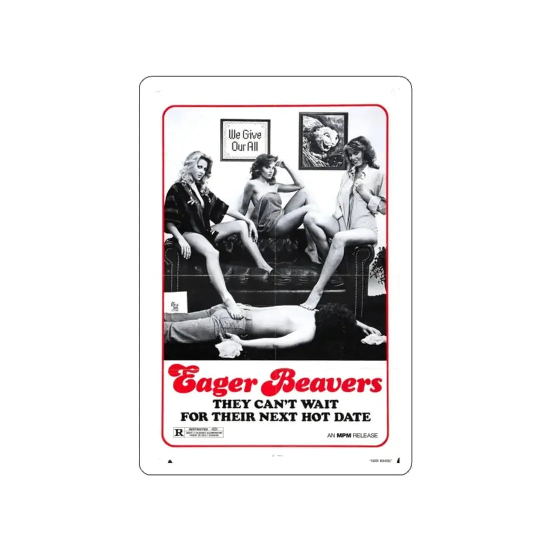 THE SWINGING BARMAIDS (2) 1975 Movie Poster STICKER Vinyl Die-Cut Decal 2 Inch - The Sticker Space