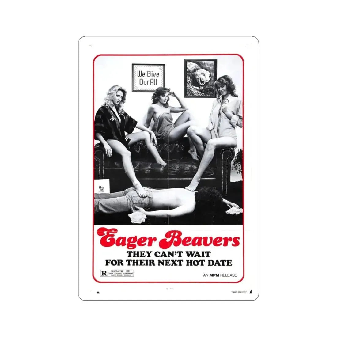 THE SWINGING BARMAIDS (2) 1975 Movie Poster - STICKER Vinyl Kiss-Cut Decal 4 Inch White - The Sticker Space