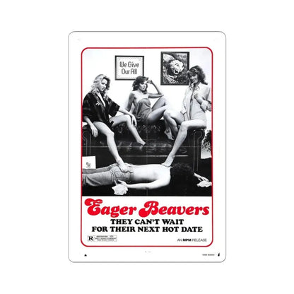 THE SWINGING BARMAIDS (2) 1975 Movie Poster - STICKER Vinyl Kiss-Cut Decal 4 Inch White - The Sticker Space