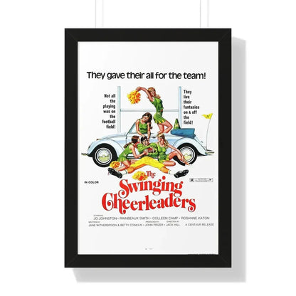 THE SWINGING CHEERLEADERS 1974 - Framed Movie Poster 16″ x 24″ Black - The Sticker Space