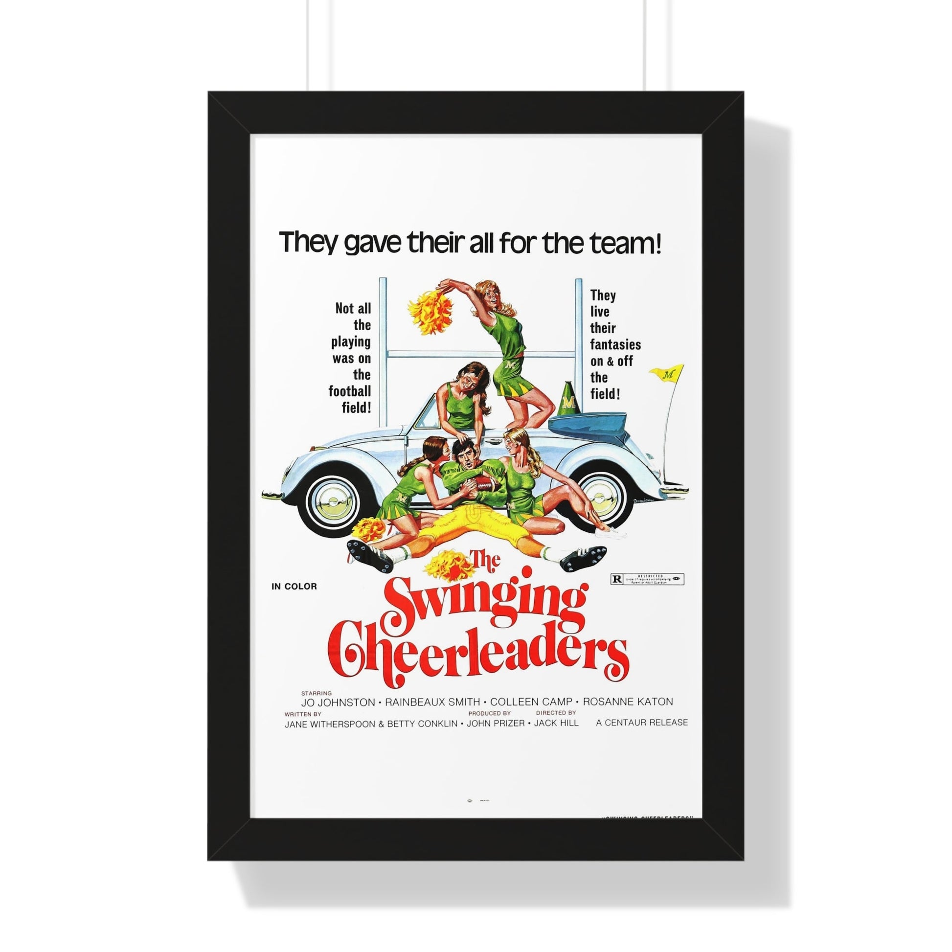 THE SWINGING CHEERLEADERS 1974 - Framed Movie Poster-16″ x 24″-The Sticker Space