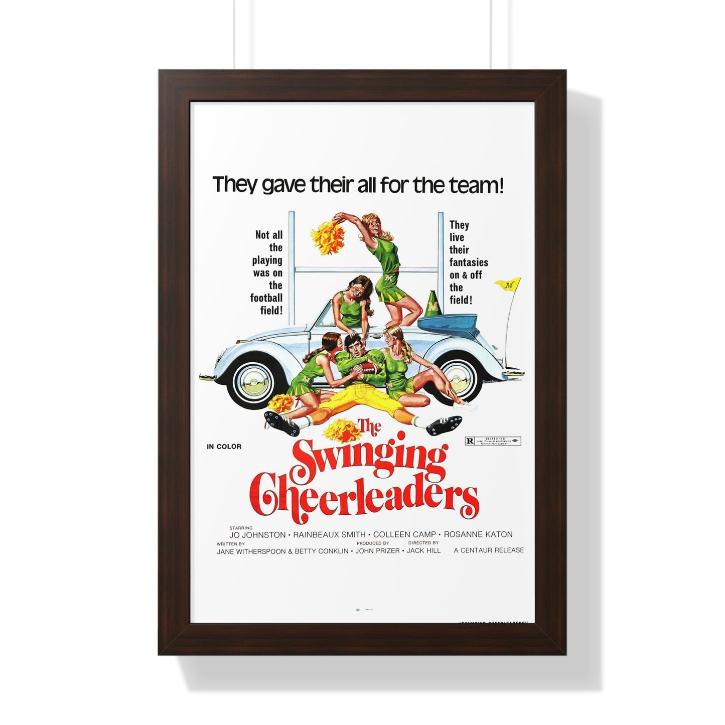 THE SWINGING CHEERLEADERS 1974 - Framed Movie Poster-16″ x 24″-The Sticker Space