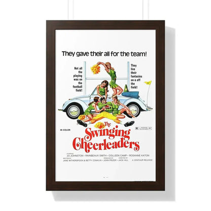 THE SWINGING CHEERLEADERS 1974 - Framed Movie Poster 16″ x 24″ Walnut - The Sticker Space