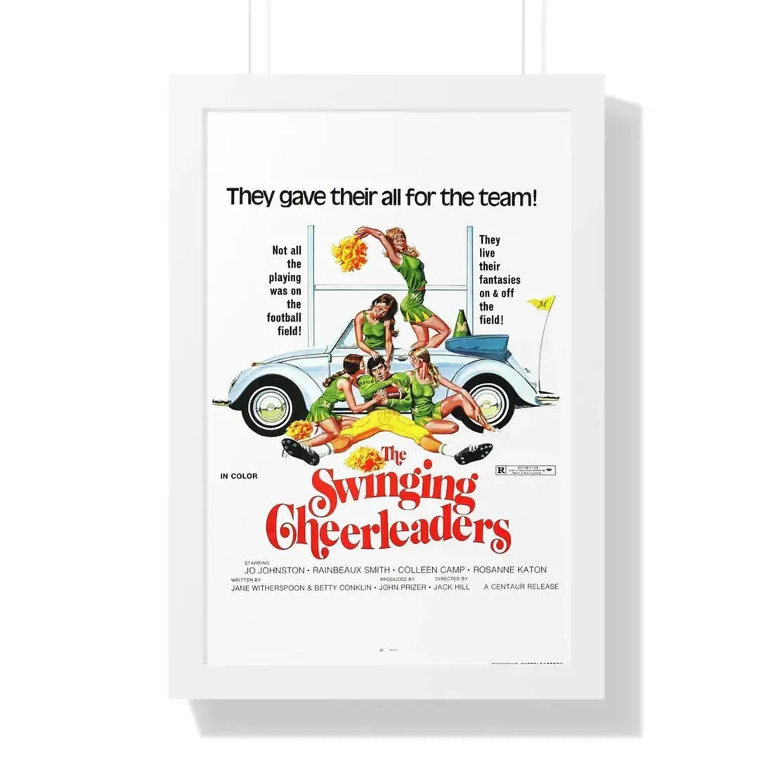 THE SWINGING CHEERLEADERS 1974 - Framed Movie Poster 16″ x 24″ White - The Sticker Space