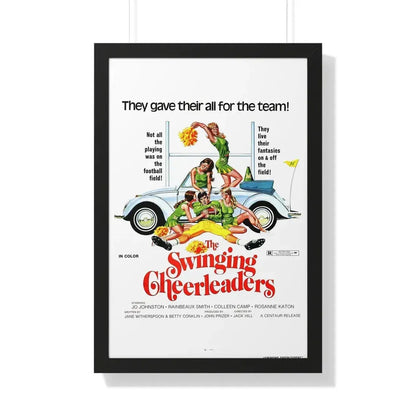 THE SWINGING CHEERLEADERS 1974 - Framed Movie Poster 20" x 30" Black - The Sticker Space