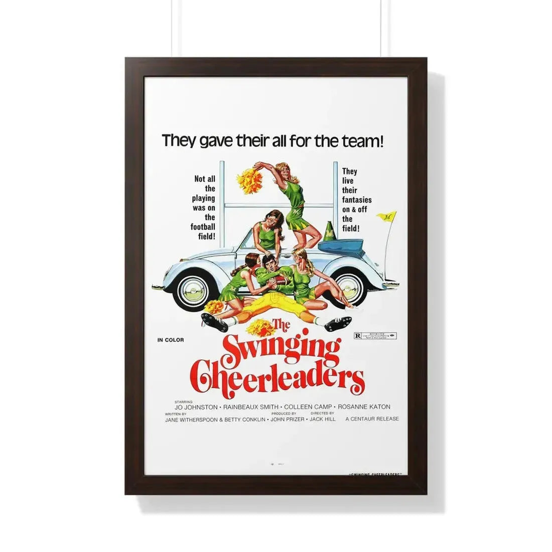 THE SWINGING CHEERLEADERS 1974 - Framed Movie Poster 20" x 30" Walnut - The Sticker Space