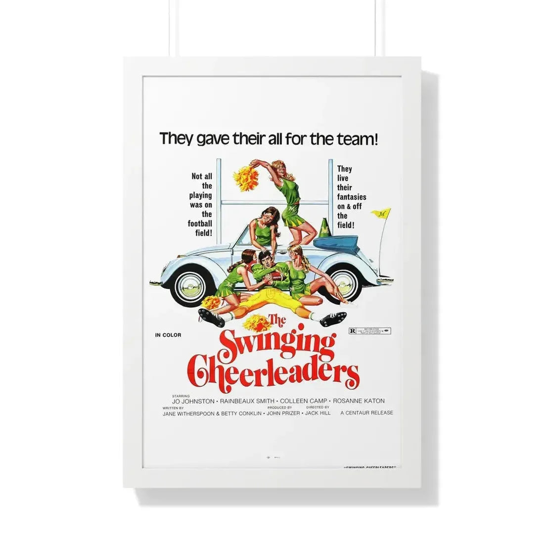 THE SWINGING CHEERLEADERS 1974 - Framed Movie Poster 20" x 30" White - The Sticker Space