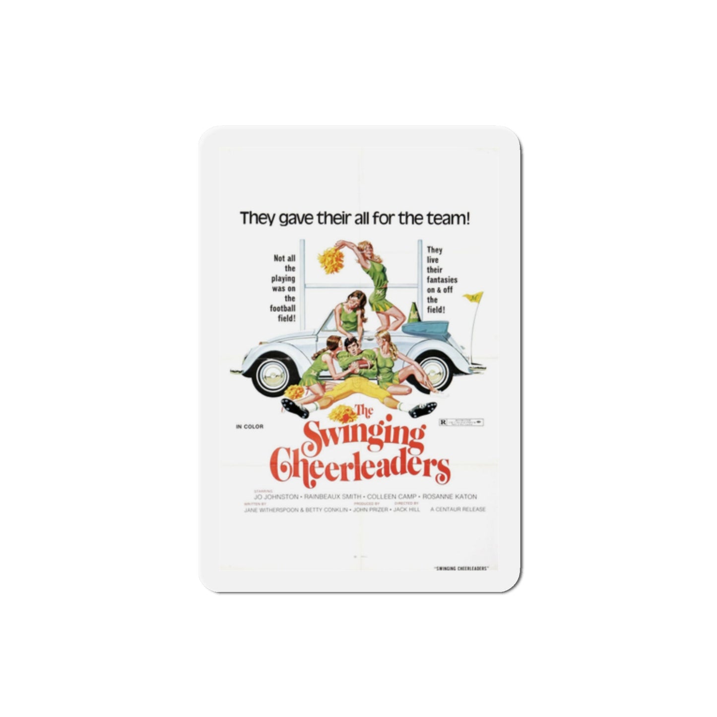 The Swinging Cheerleaders 1974 Movie Poster Die-Cut Magnet-2" x 2"-The Sticker Space