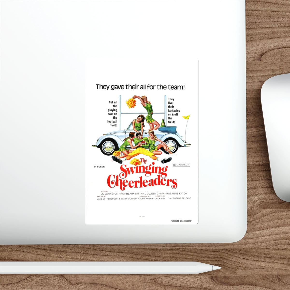 THE SWINGING CHEERLEADERS 1974 Movie Poster STICKER Vinyl Die-Cut Decal-The Sticker Space