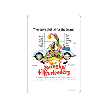 THE SWINGING CHEERLEADERS 1974 Movie Poster STICKER Vinyl Die-Cut Decal-White-The Sticker Space
