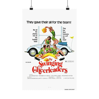 THE SWINGING CHEERLEADERS 1974 - Paper Movie Poster 12″ x 18″ Matte - The Sticker Space