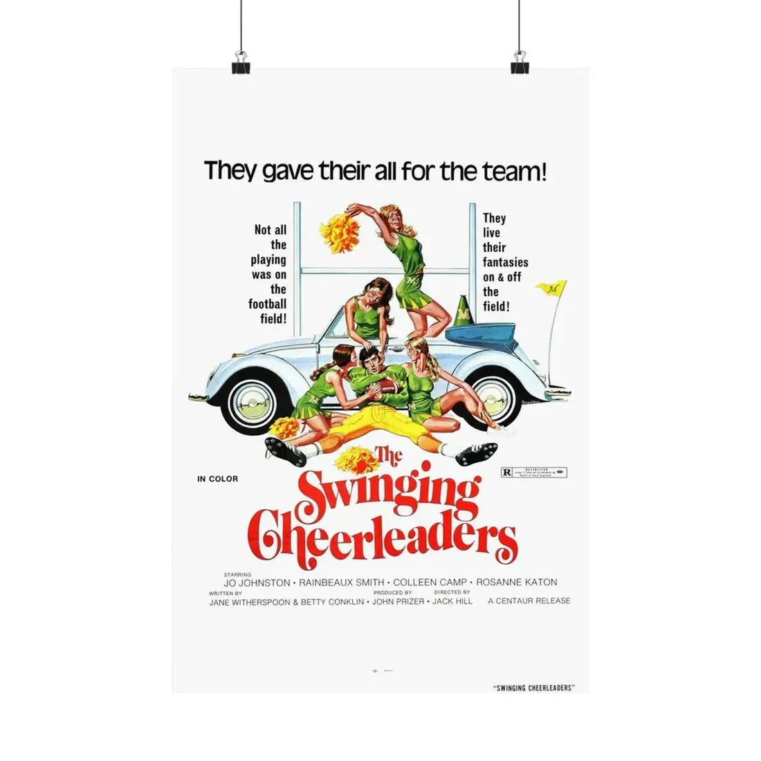 THE SWINGING CHEERLEADERS 1974 - Paper Movie Poster 16″ x 24″ Matte - The Sticker Space