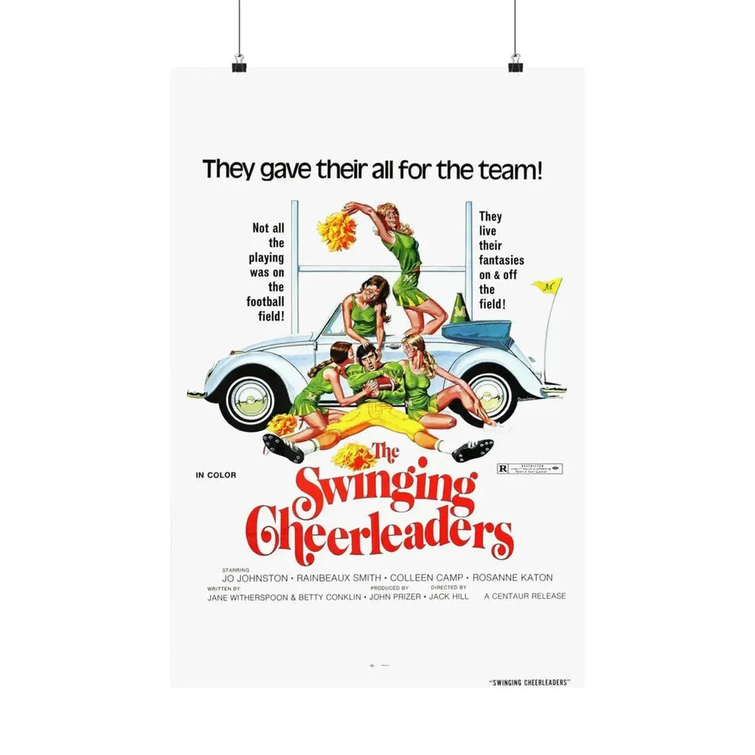 THE SWINGING CHEERLEADERS 1974 - Paper Movie Poster 20″ x 30″ Matte - The Sticker Space