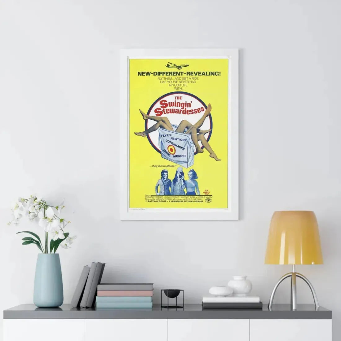 THE SWINGING STEWARDESSES 1971 - Framed Movie Poster - The Sticker Space