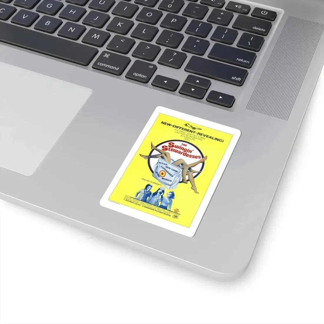 THE SWINGING STEWARDESSES 1971 Movie Poster - STICKER Vinyl Kiss-Cut Decal - The Sticker Space