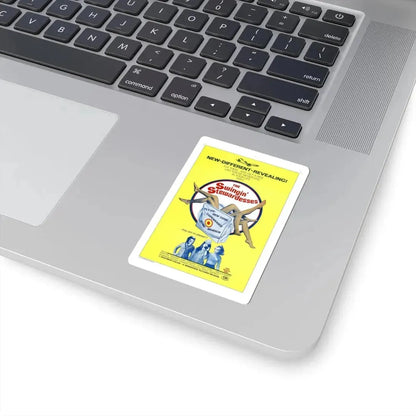 THE SWINGING STEWARDESSES 1971 Movie Poster - STICKER Vinyl Kiss-Cut Decal - The Sticker Space