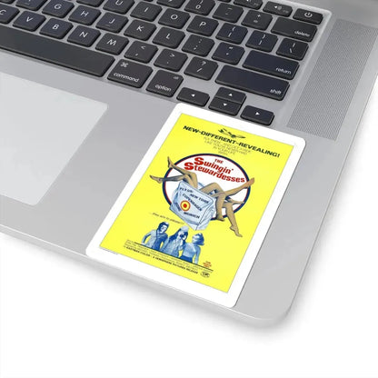 THE SWINGING STEWARDESSES 1971 Movie Poster - STICKER Vinyl Kiss-Cut Decal - The Sticker Space