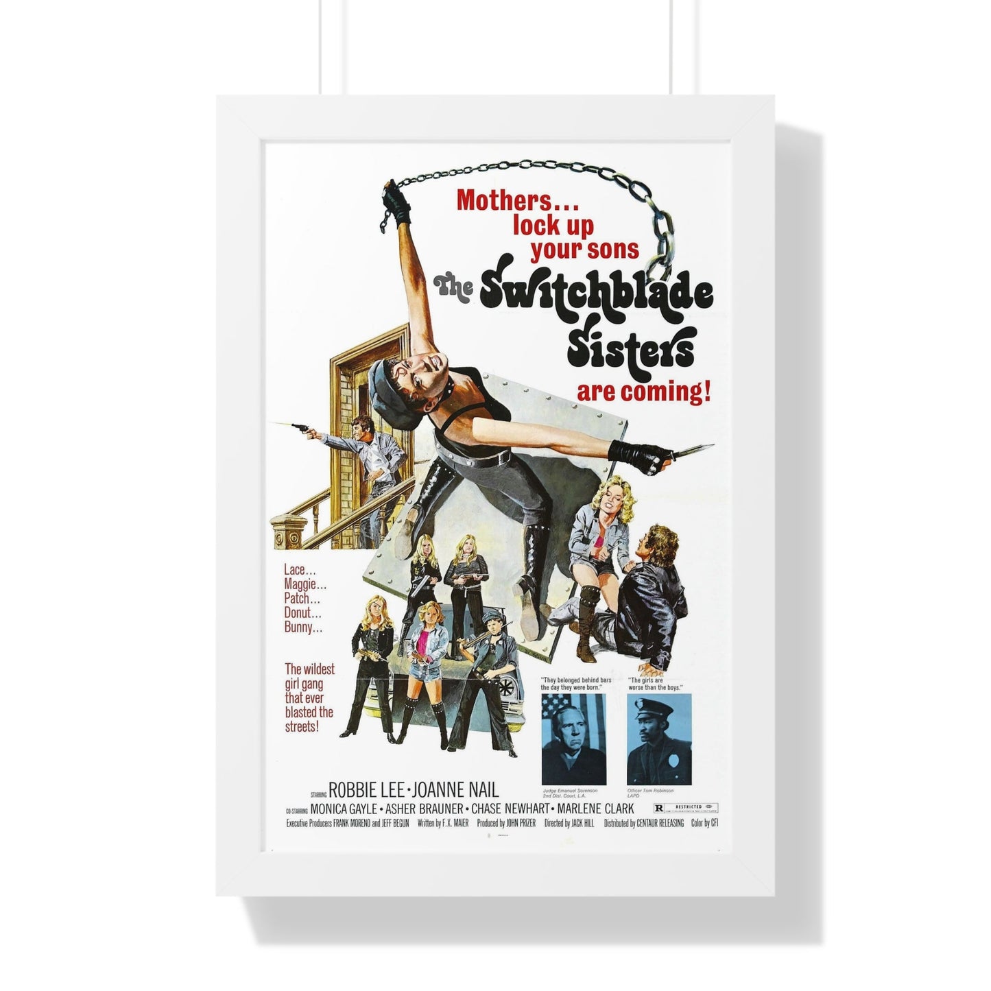 THE SWITCHBLADE SISTERS 1975 - Framed Movie Poster-16″ x 24″-The Sticker Space