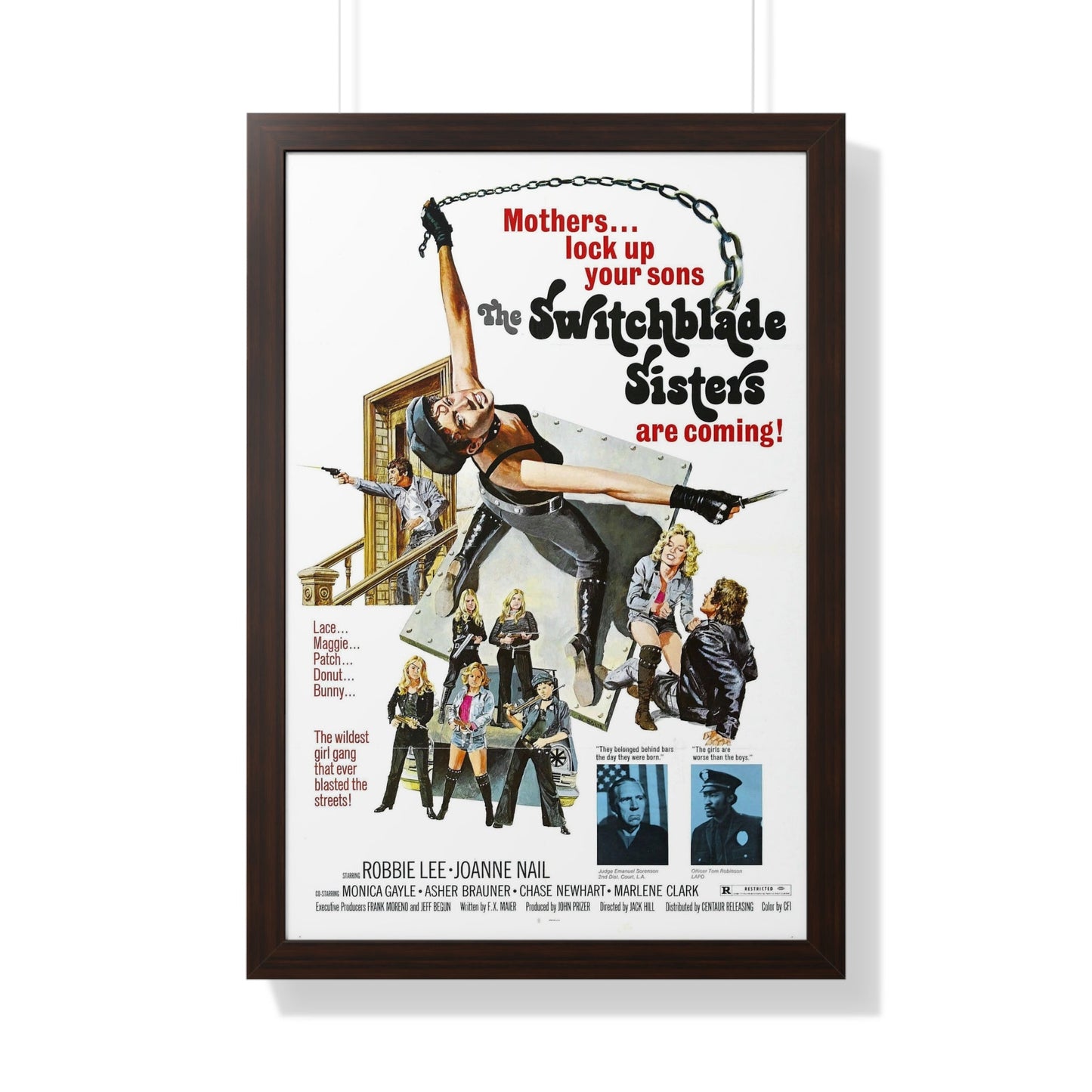 THE SWITCHBLADE SISTERS 1975 - Framed Movie Poster-20" x 30"-The Sticker Space