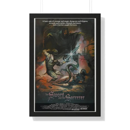 THE SWORD AND THE SORCERER 1982 - Framed Movie Poster 20" x 30" Black - The Sticker Space