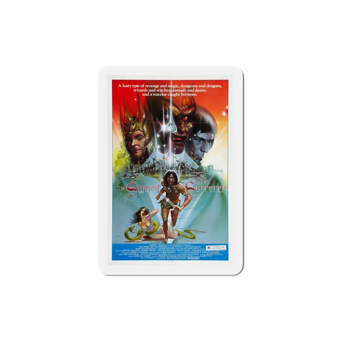 The Sword and the Sorcerer 1982 Movie Poster Refrigerator Magnet 3 Inch - The Sticker Space