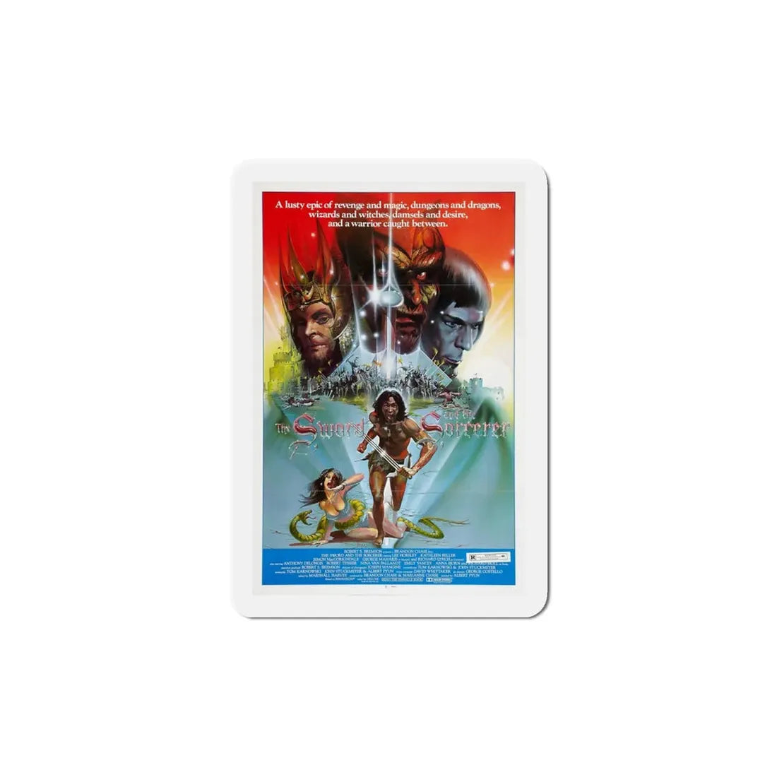 The Sword and the Sorcerer 1982 Movie Poster Refrigerator Magnet 6 Inch - The Sticker Space