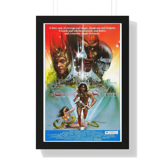THE SWORD AND THE SORCERER (2) 1982 - Framed Movie Poster 16″ x 24″ Black - The Sticker Space