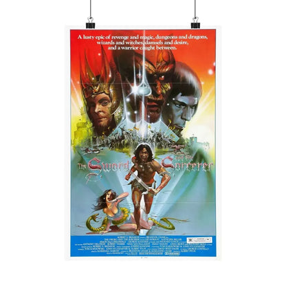THE SWORD AND THE SORCERER (2) 1982 - Paper Movie Poster 12″ x 18″ Matte - The Sticker Space