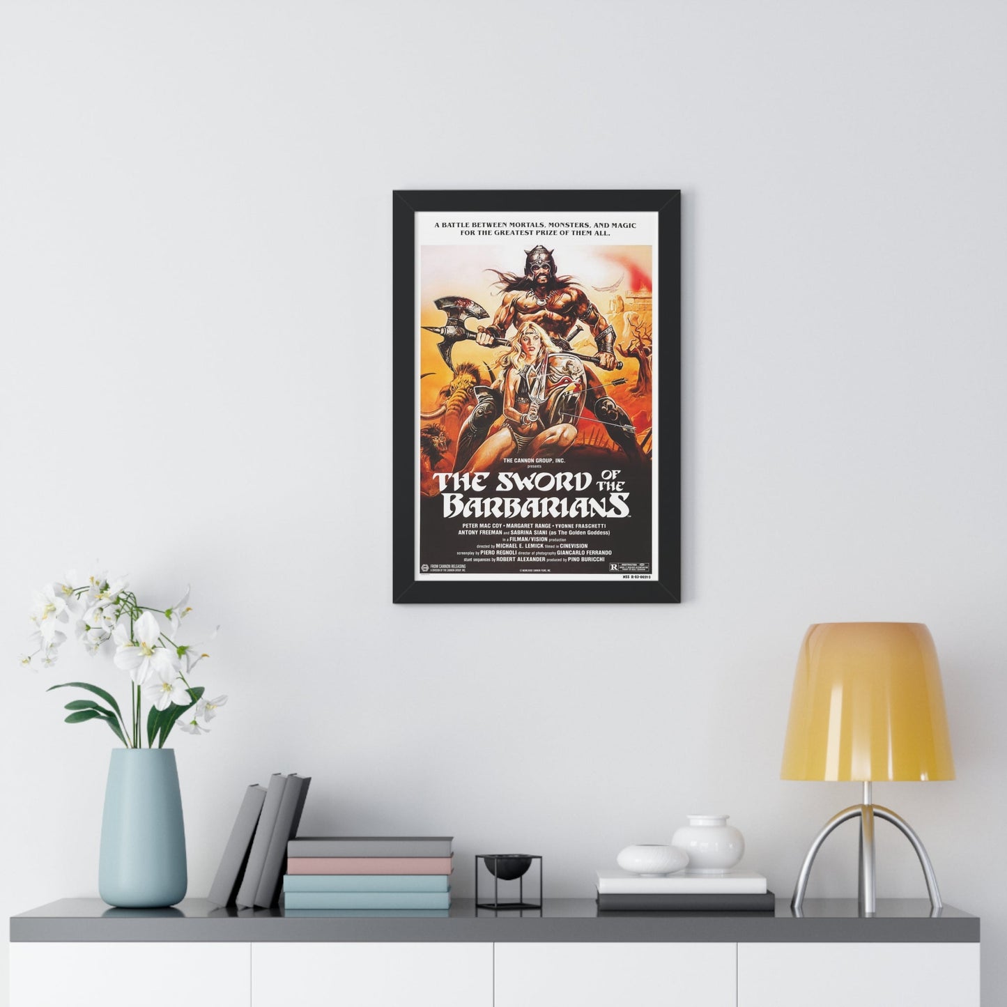 THE SWORD OF THE BARBARIANS 1982 - Framed Movie Poster-The Sticker Space