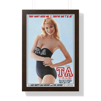 THE T&A TEAM 1984 - Framed Movie Poster 16″ x 24″ Walnut - The Sticker Space