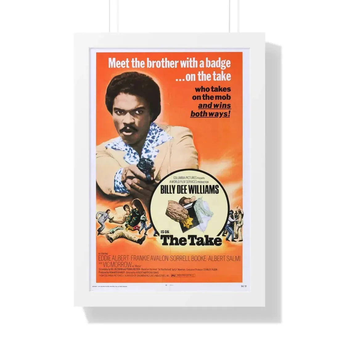 THE TAKE 1974 - Framed Movie Poster 16″ x 24″ White - The Sticker Space