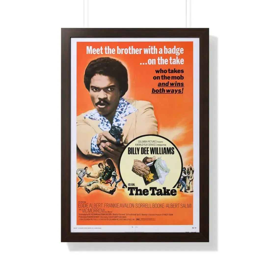 THE TAKE 1974 - Framed Movie Poster 20" x 30" Walnut - The Sticker Space