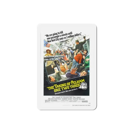 The Taking of Pelham One Two Three 1974 Movie Poster Refrigerator Magnet 2 Inch - The Sticker Space