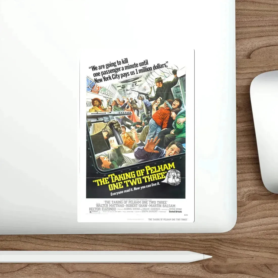 The Taking of Pelham One Two Three 1974 Movie Poster STICKER Vinyl Die-Cut Decal - The Sticker Space