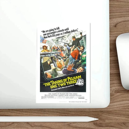 The Taking of Pelham One Two Three 1974 Movie Poster STICKER Vinyl Die-Cut Decal - The Sticker Space