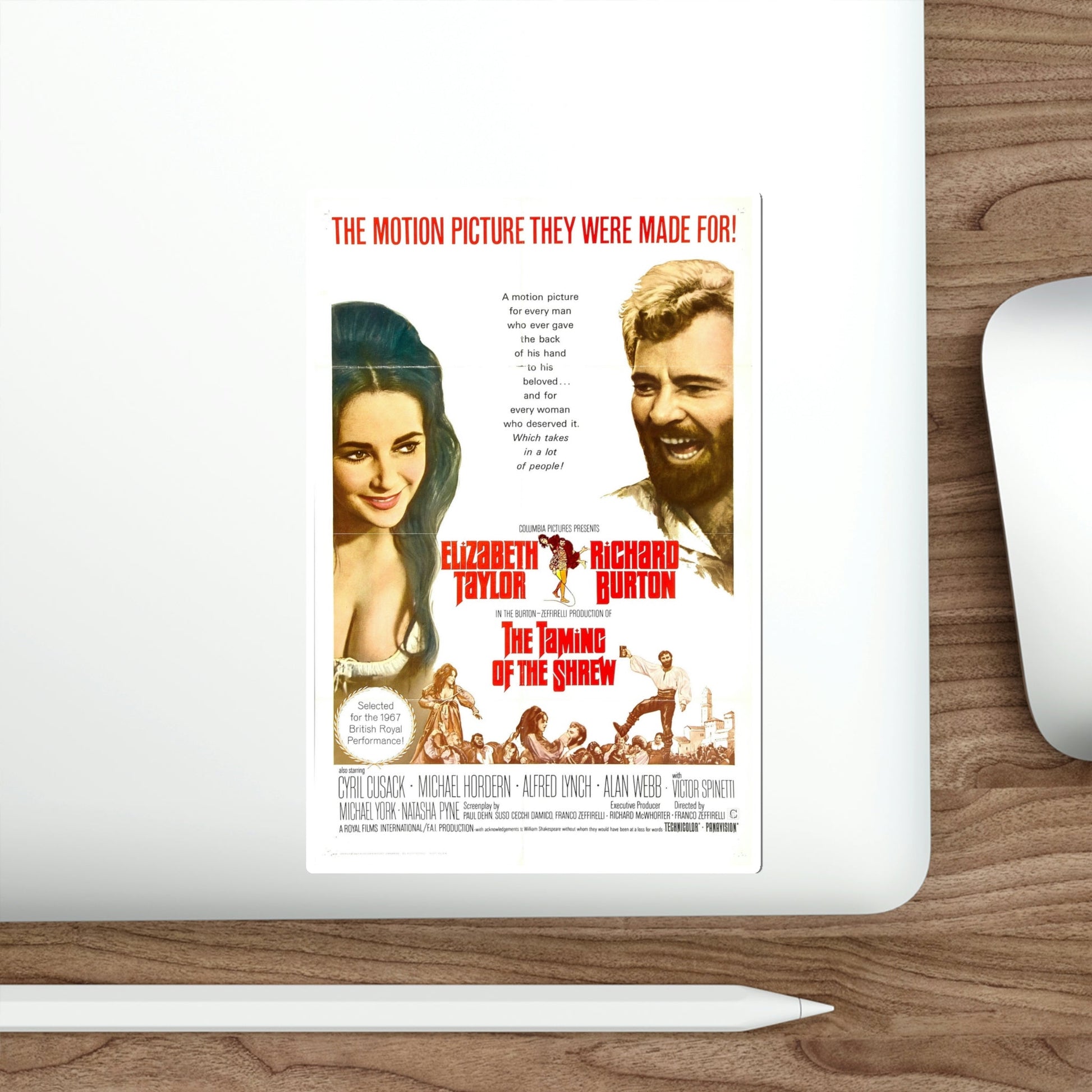The Taming of the Shrew 1967 Movie Poster STICKER Vinyl Die-Cut Decal-The Sticker Space