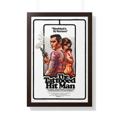 THE TATTOED HITMAN 1974 - Framed Movie Poster 20" x 30" Walnut - The Sticker Space