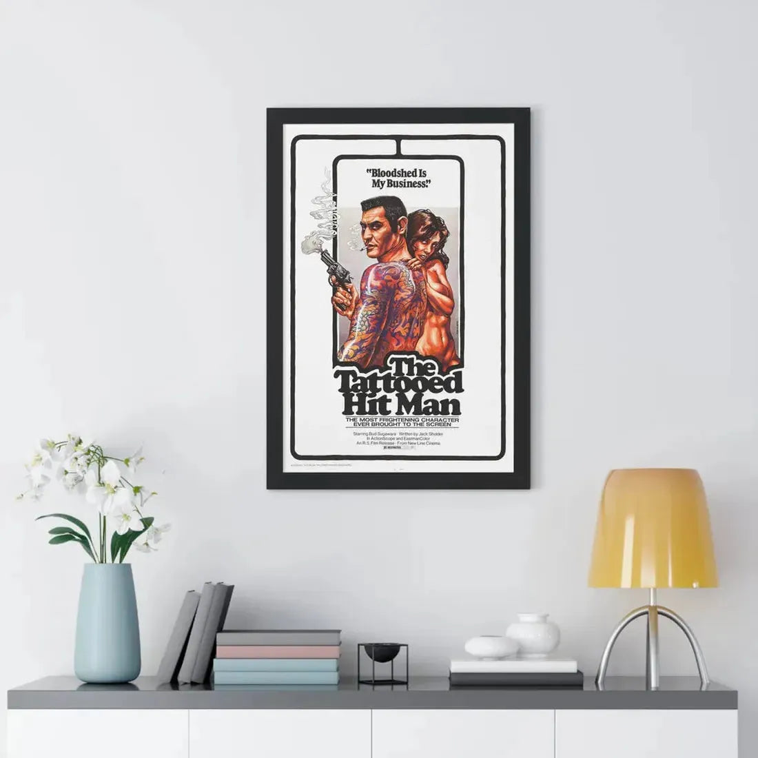 THE TATTOED HITMAN 1974 - Framed Movie Poster - The Sticker Space