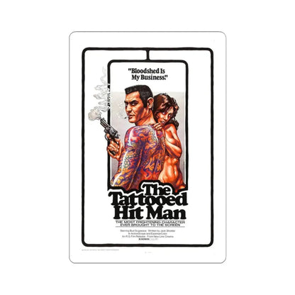 THE TATTOED HITMAN 1974 Movie Poster - STICKER Vinyl Kiss-Cut Decal 4 Inch White - The Sticker Space