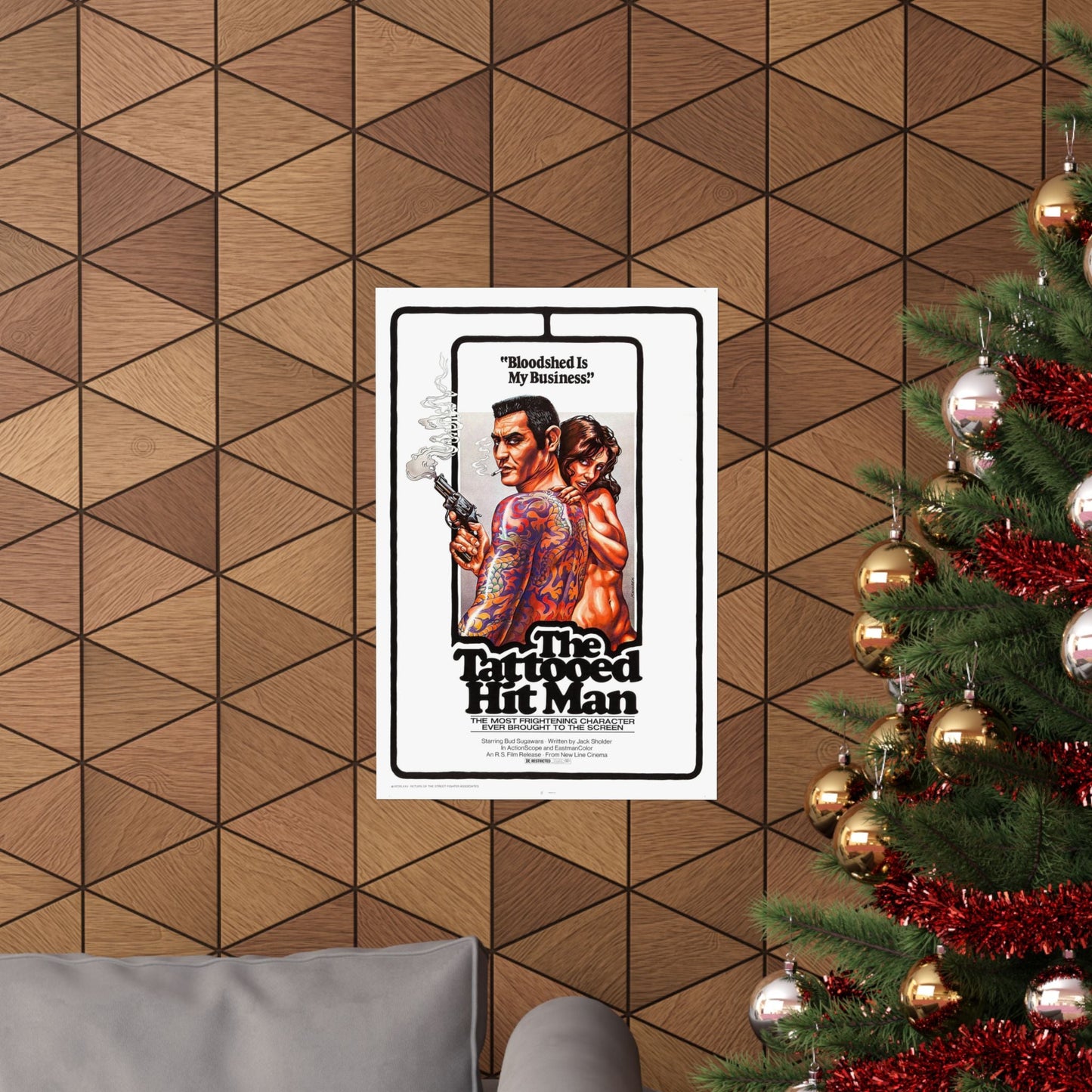 THE TATTOED HITMAN 1974 - Paper Movie Poster-The Sticker Space